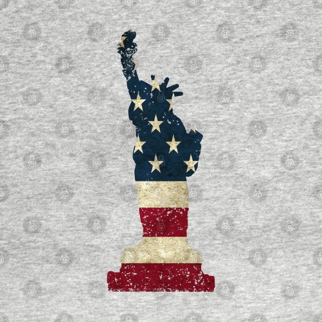 American Flag Statue of Liberty by KayBee Gift Shop